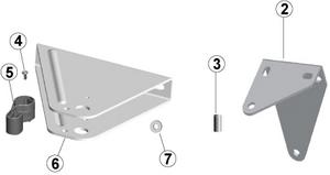 Jeu de pattes de fixation + visserie - Kit de pièces détachées mécaniques pour verin ref. 2400960.