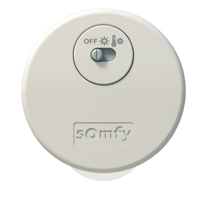 Thermosunis Wirefree RTS - Thermosunis Wirefree RTS est un capteur thermique et d'ensoleillement d'intérieur qui gère la descente ou l'orientation des protections solaires, en fonction de l'ensoleillement et de la température intérieure.