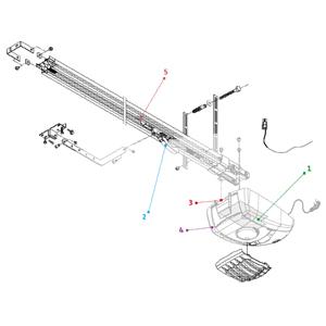 Tête moteur pour Axorn 90/90NS et LS 9000 - Tête moteur complète pour moteur de porte de garage LS 9000 et Axorn 90/90NS