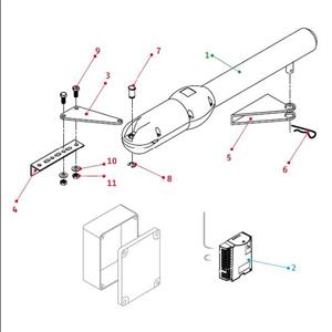 Moteur 280 mm de remplacement pour pour Passeo 520, SGS 200 - Moteur 280 mm seul pour motorisation de portail Passeo 520, SGS 200