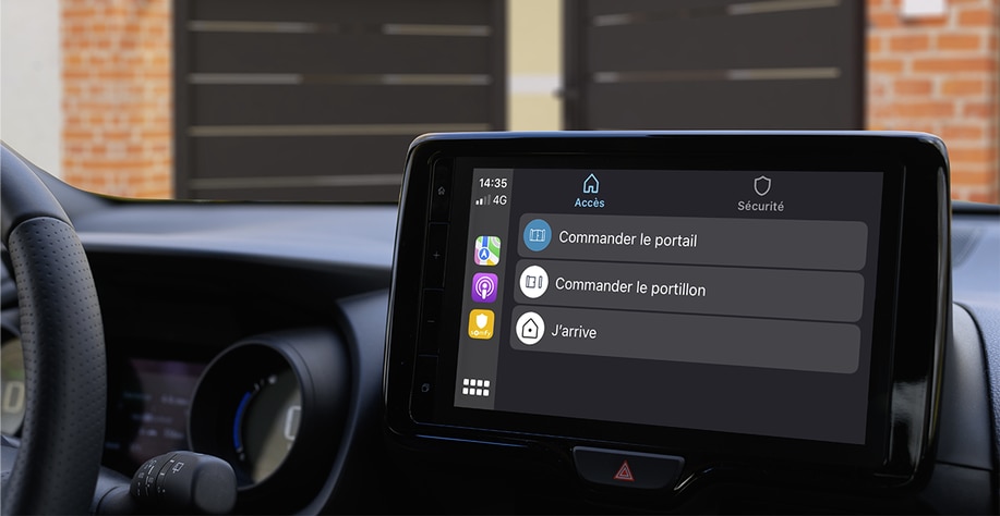 Piloter portail depuis voiture Somfy