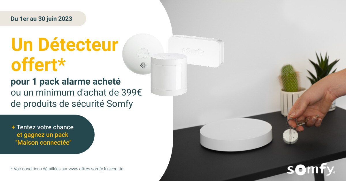 Home Alarm Plus, système d'alarme sans fil connectée avec sirène extérieure  - un détecteur offert - Brico Privé