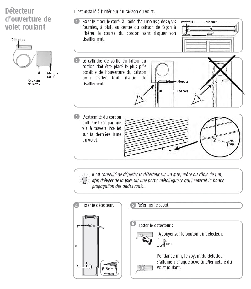 détecteur de volet roulant